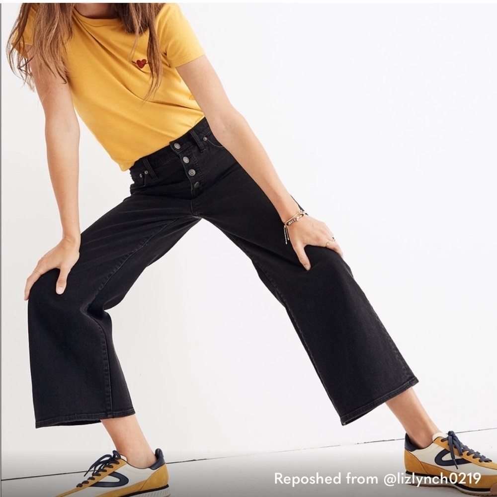 Madewell Black Flare & Wide Leg Jeans